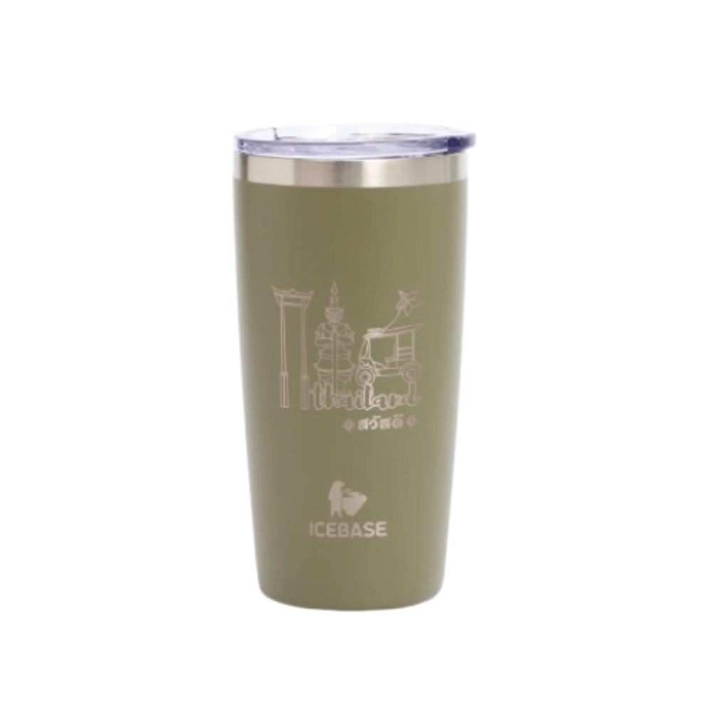 แก้วเก็บความเย็น ICEBASE รุ่น VLS-701GN (THAI SIGNATURE) ขนาด 600 มิลลิลิตร สีเขียว